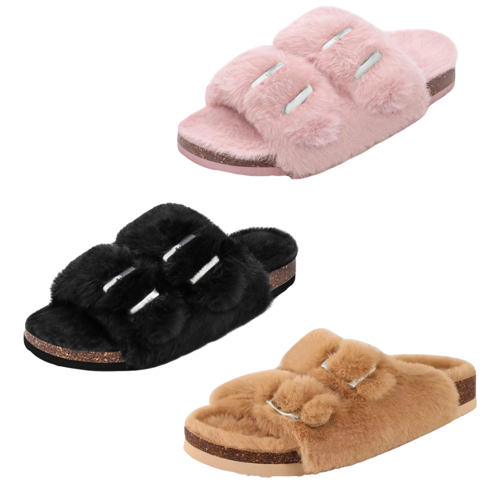 Chaussons Orthopédiques Femme en Fausse Fourrure | Chaleur et Légèreté Confortable