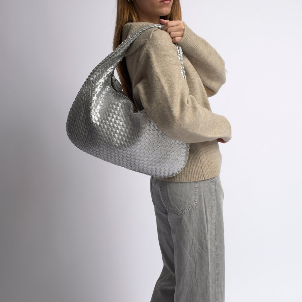 Sac Bandoulière en Cuir Vegan Tressé pour Femme | Élégant et Classique