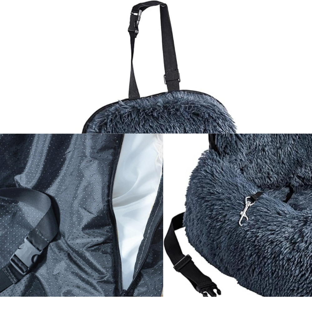 CozyRide Siège Auto 2‑en‑1 pour Animaux | Confort et Protection Partout
