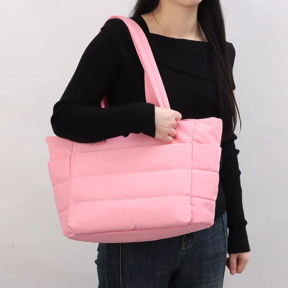 Grand Sac Cabas Matelassé Multi-Poches | Léger et Spacieux