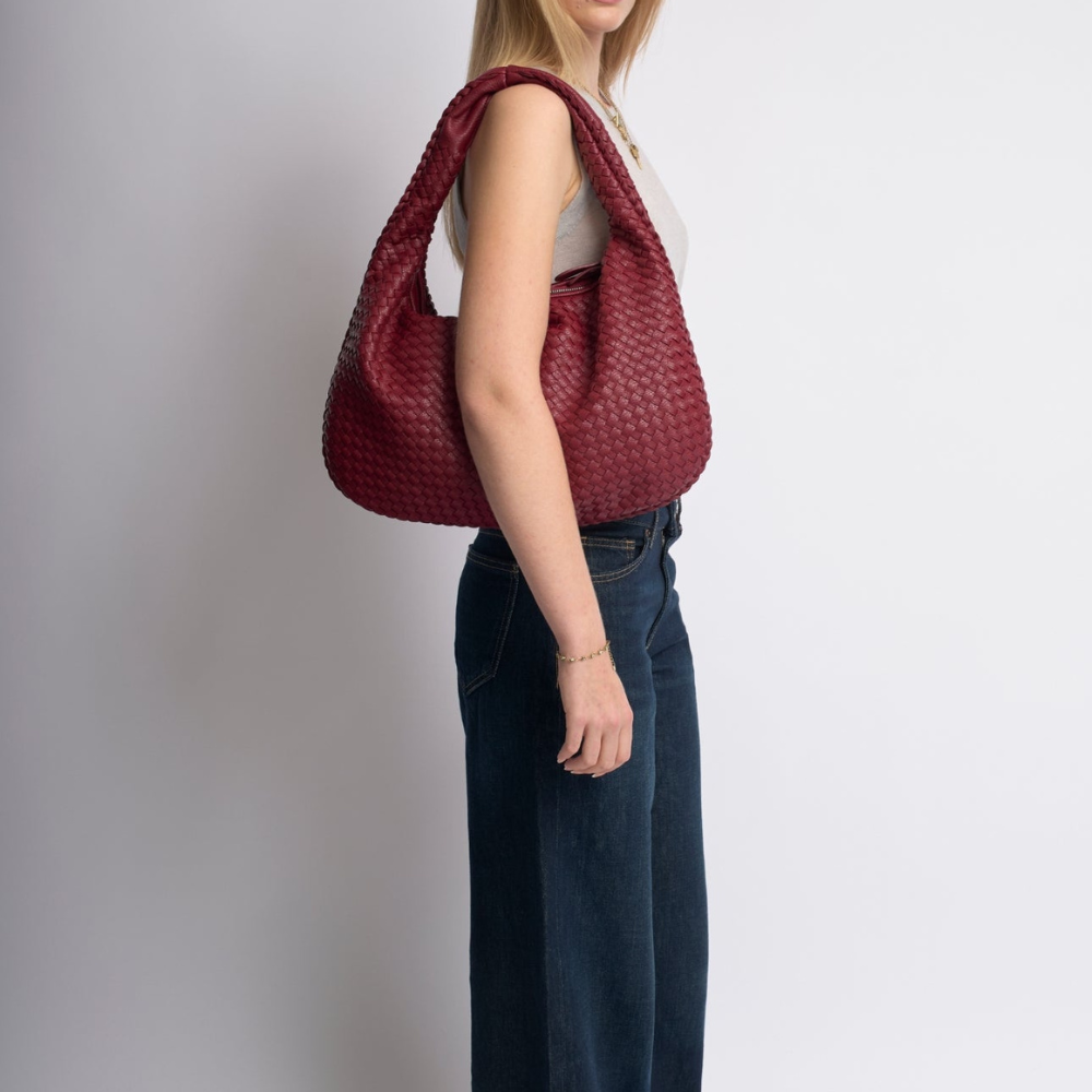 Sac Bandoulière en Cuir Vegan Tressé pour Femme | Élégant et Classique