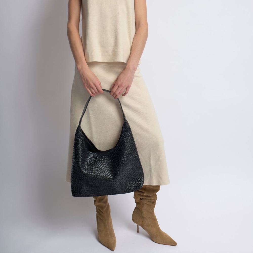 Sac Épaule Croco avec Pochette | Léger & Spacieux
