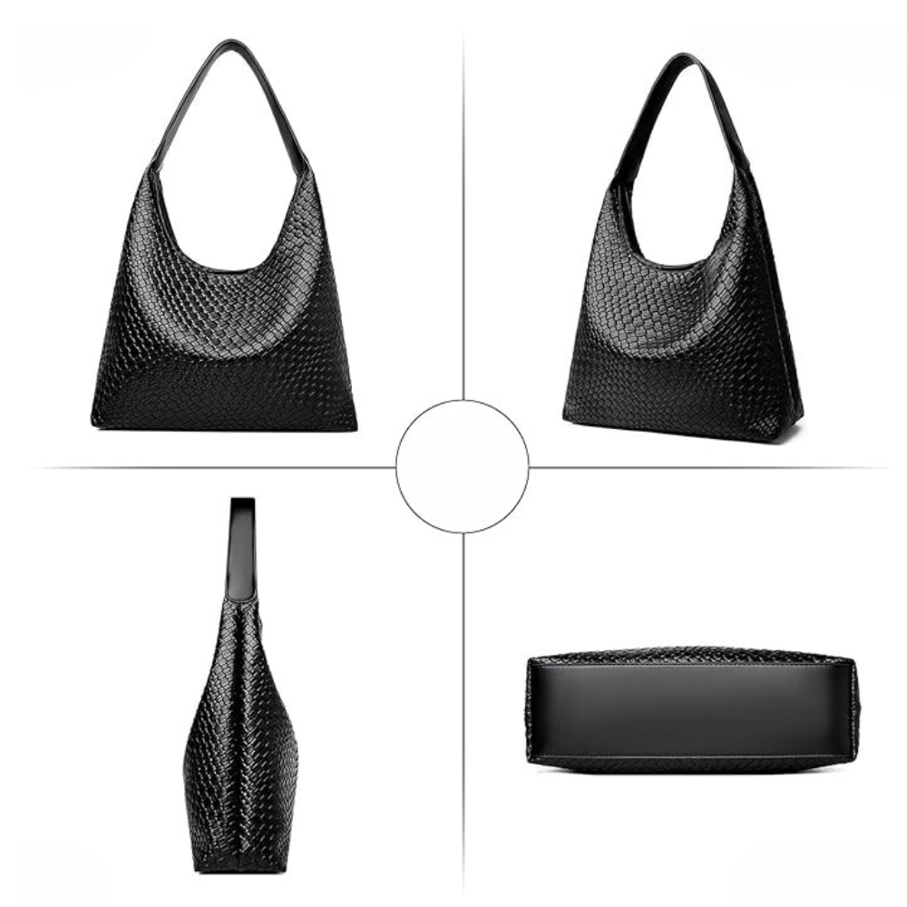 Sac Épaule Croco avec Pochette | Léger & Spacieux