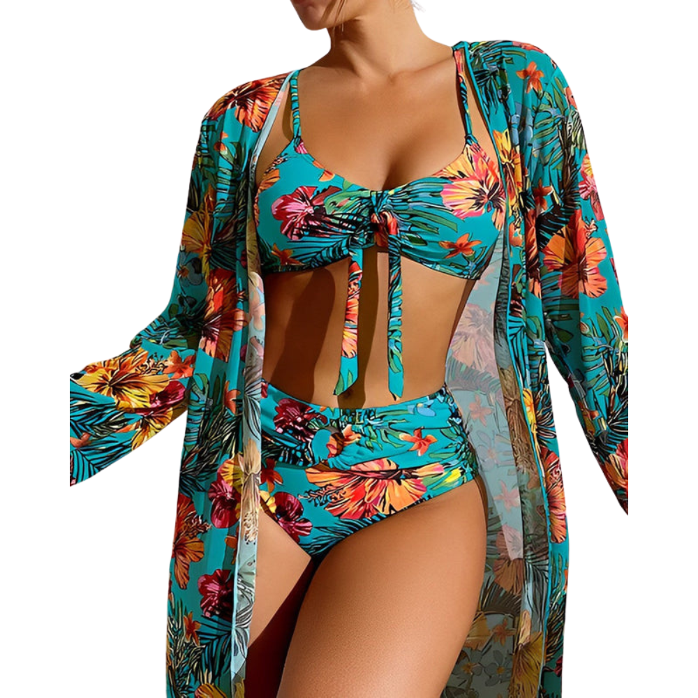 Ensemble Bikini Fleuri – Élégance et Confort Estival