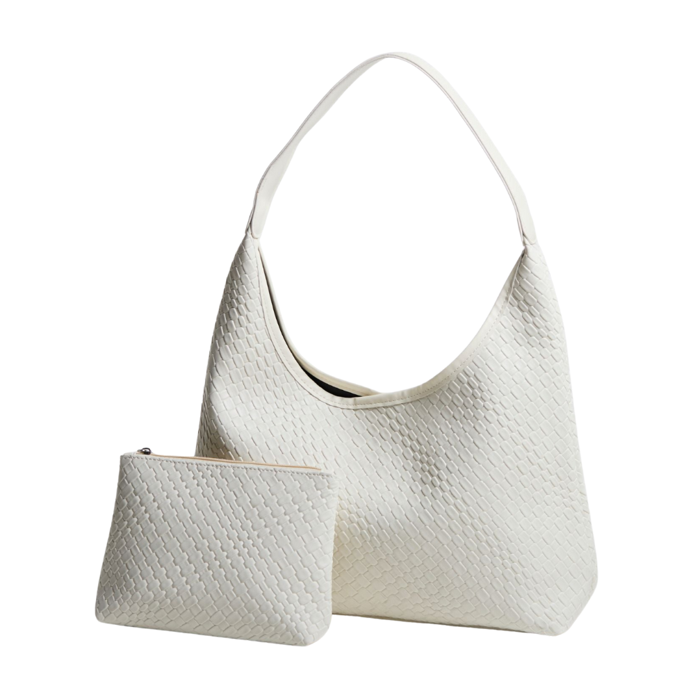Sac Épaule Croco avec Pochette | Léger & Spacieux