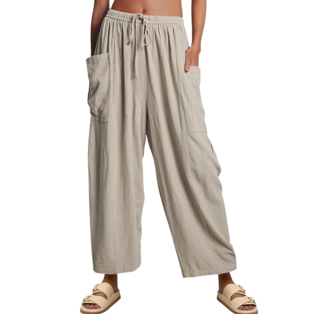 Pantalon Lin Fluide Femme – Léger, Ample et Confortable pour l’Été