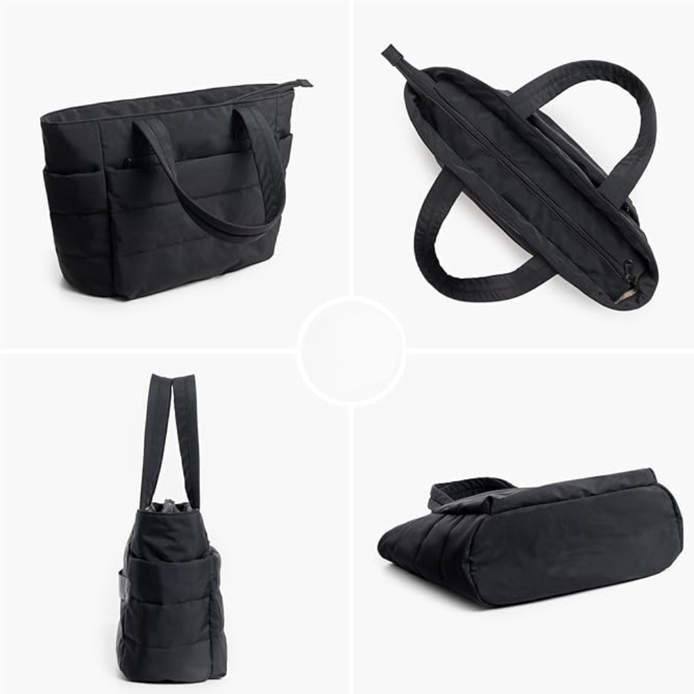 Grand Sac Cabas Matelassé Multi-Poches | Léger et Spacieux
