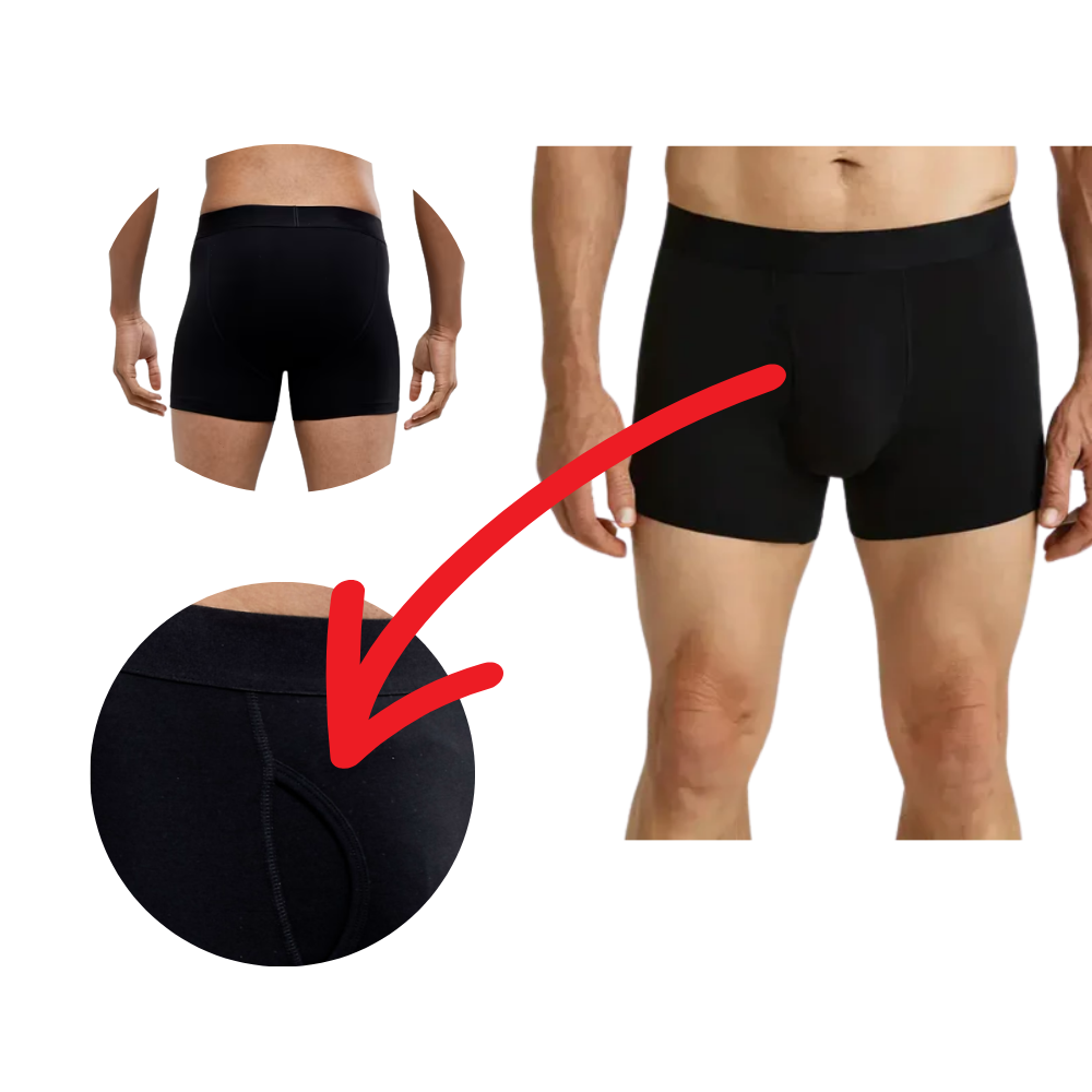 Boxers Caleçons Anti-Fuites Homme, Noir | Confort Sec Toute la Journée