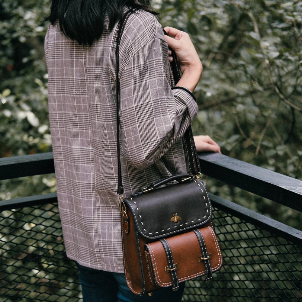 Sac à Dos Mini Classique 2-en-1 | Style Vintage en Similicuir Végan