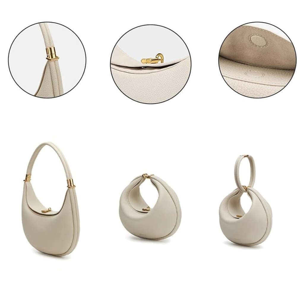 Sac Lune Convertible en Cuir PU | Élégant Sac à Épaule