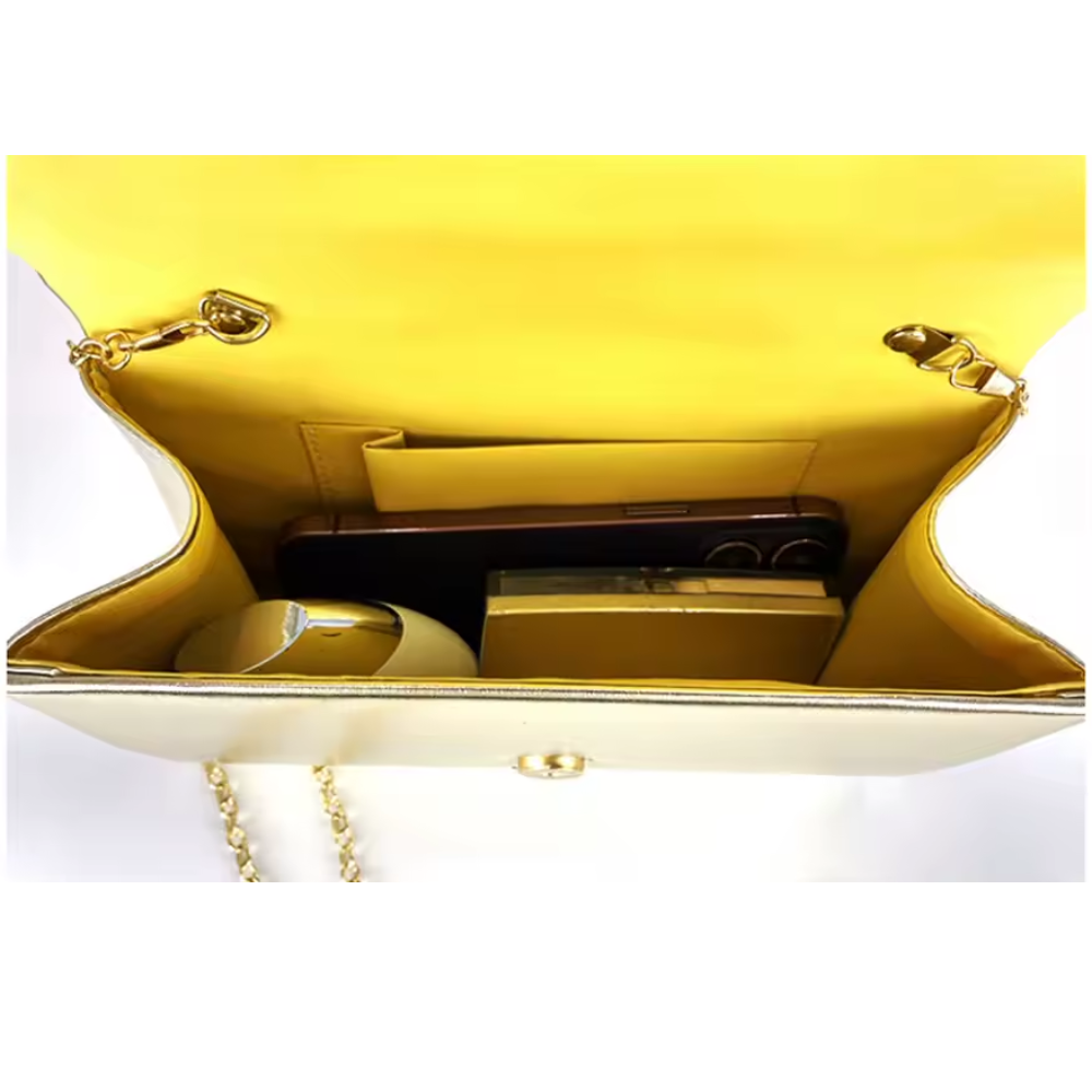 Sac Pochette en Cuir PU Souple | Sac Bandoulière Soirée Élégant