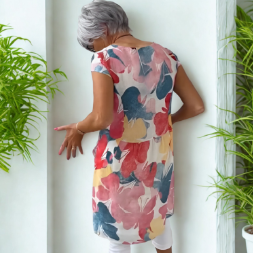 Robe Chemise Décontractée Imprimée | Coupe Ample avec Poches, Tissu Respirant