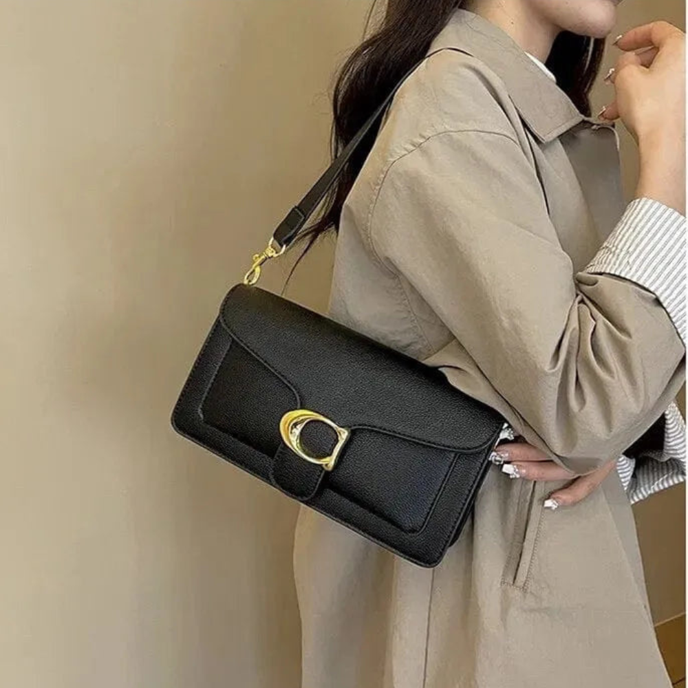 Sac Bandoulière Minimaliste en Cuir Synthétique | Sac à Main Moderne, Élégant