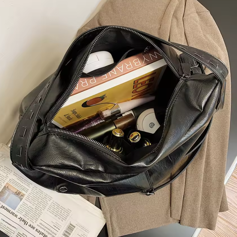 Grand Sac Hobo Bandoulière Noir | Sac Épaule Stylé, Léger