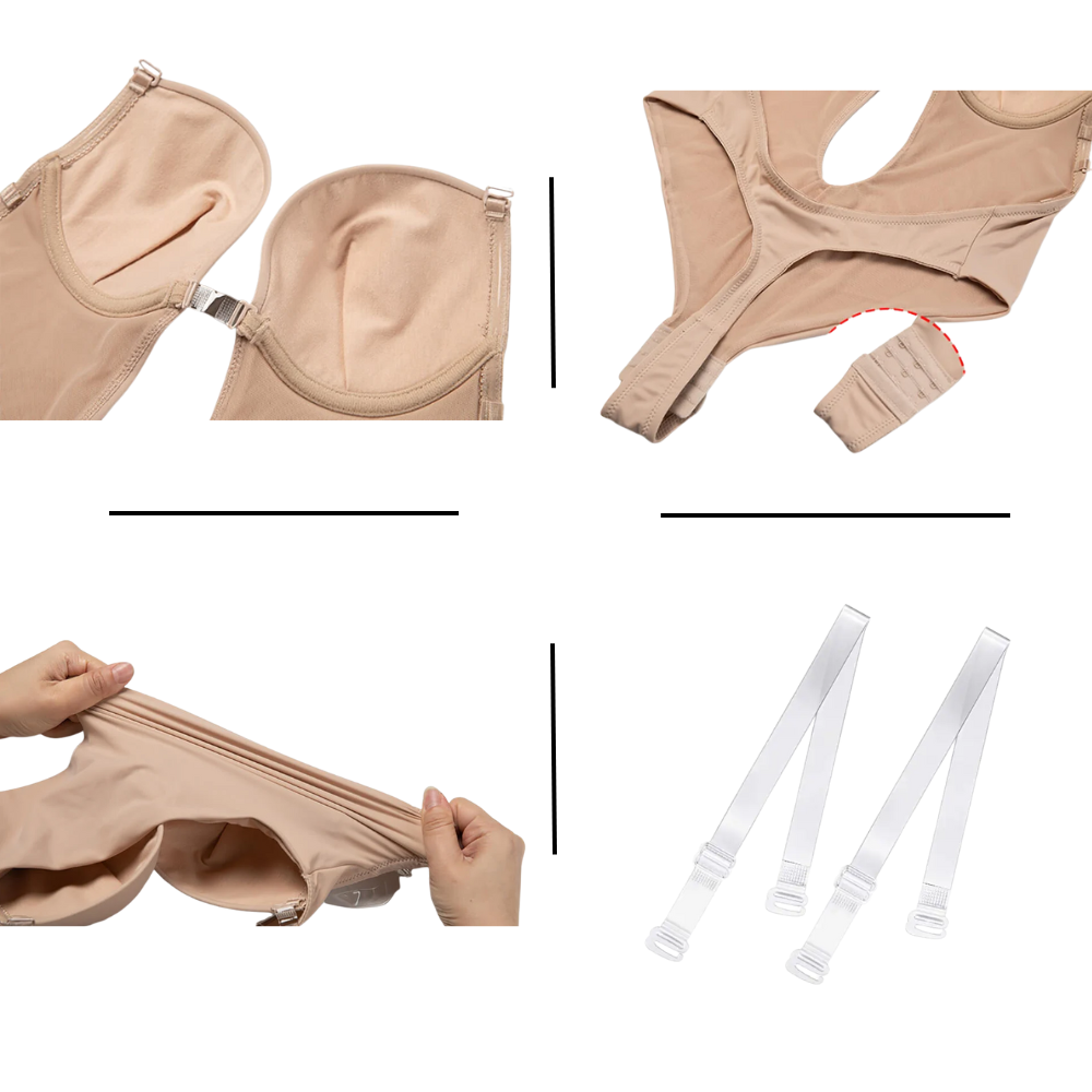 Body Gainant Soutien-Gorge Dos Nu V-Bas | Invisible, Confortable