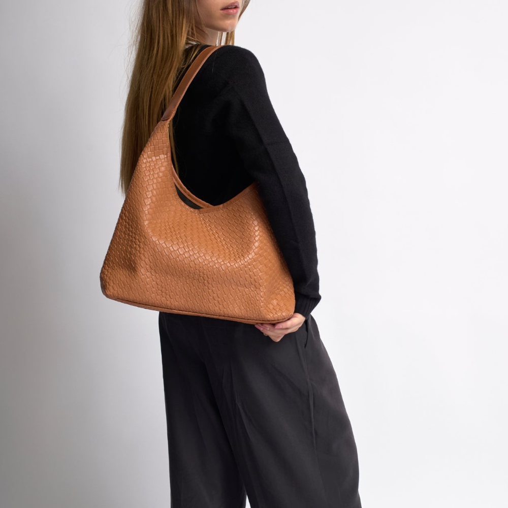 Sac Épaule Croco avec Pochette | Léger & Spacieux
