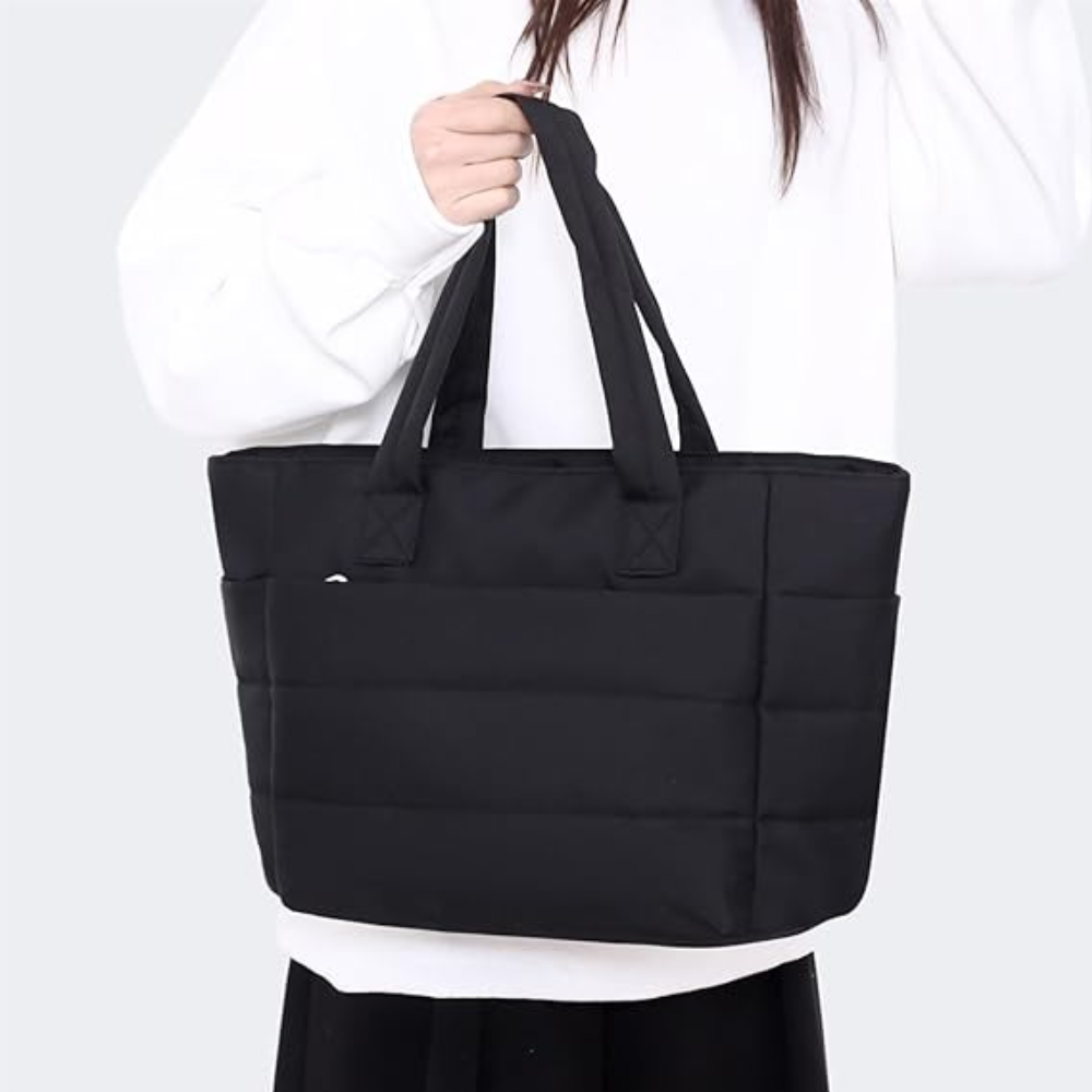 Grand Sac Cabas Matelassé Multi-Poches | Léger et Spacieux