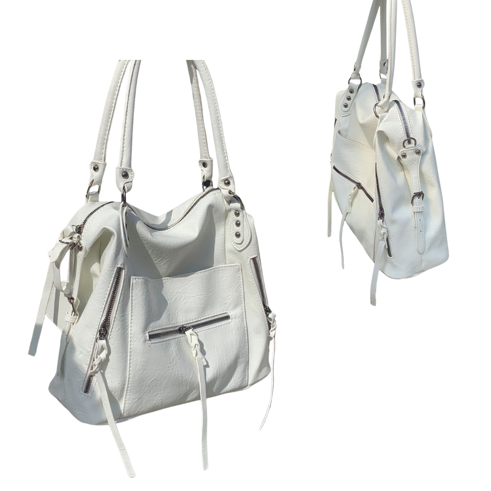Sac Épaule Blanc en Cuir PU Élégant | Léger, Luxe au Quotidien