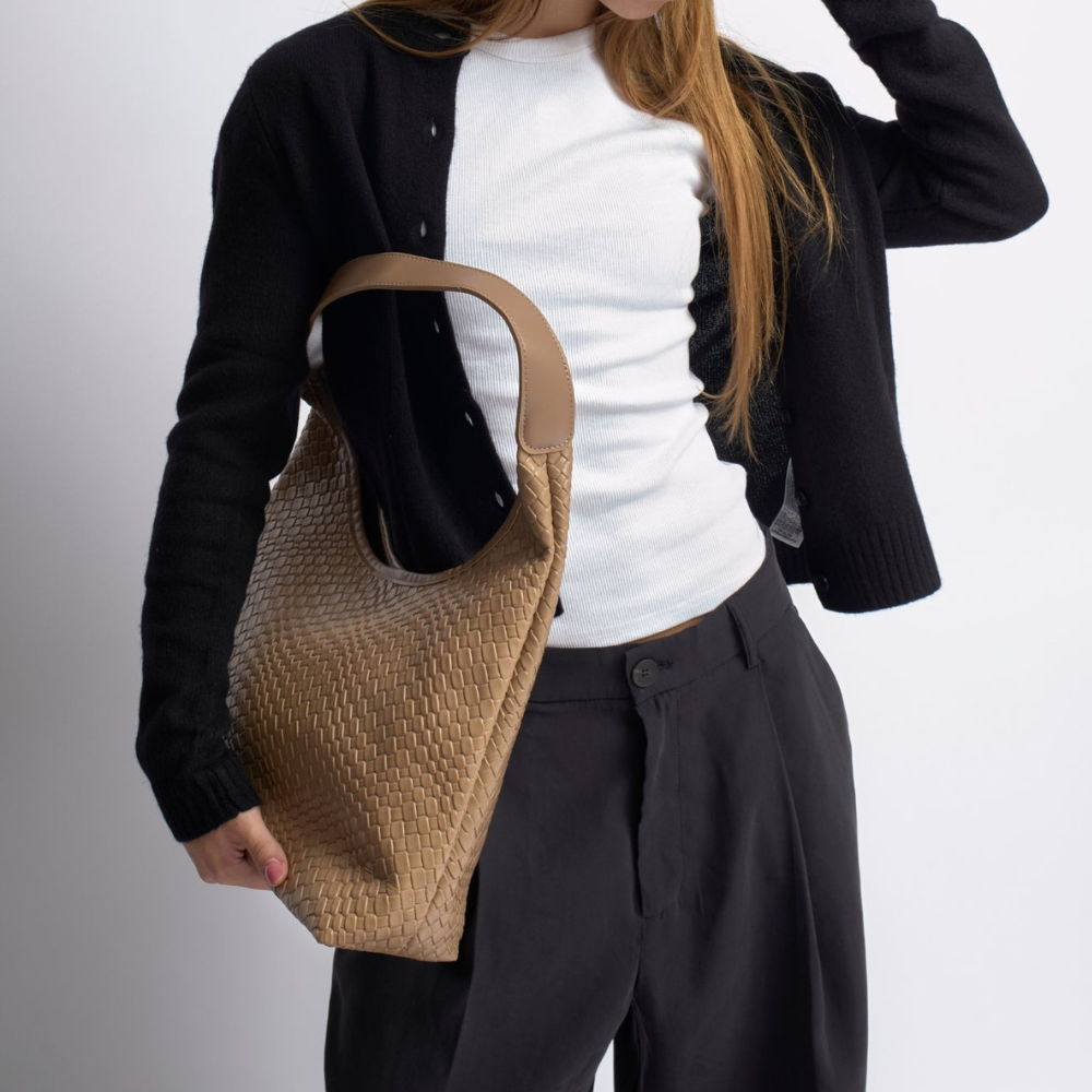 Sac Épaule Croco avec Pochette | Léger & Spacieux