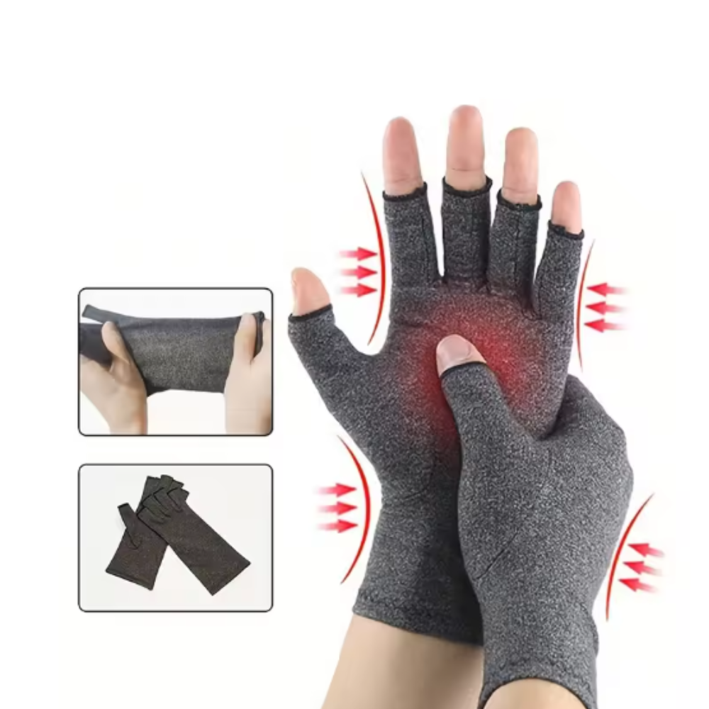 Gants de Compression Sans Doigts | Soulagement Arthrite & Douleurs Articulaires