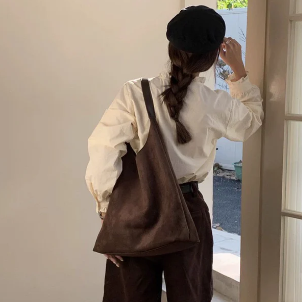 Sac Cabas En Similicuir Suédé Avec Pochette | Élégant, Spacieux