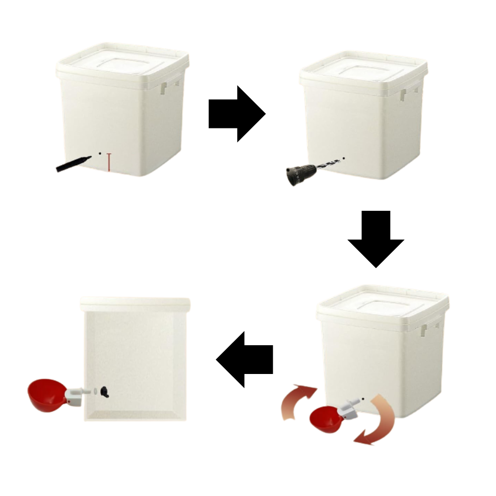 Automatique Abreuvoir Poules, Lot de 10 pièces | Système Propre à Remplissage