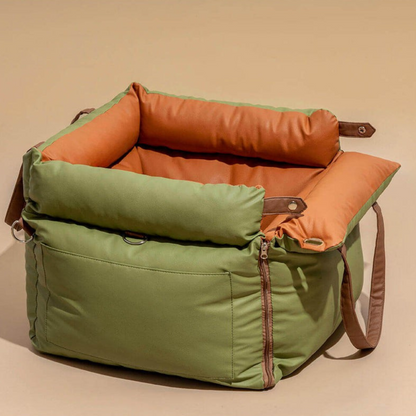 Siège Auto pour Animaux en Similicuir | Voyage Sûr et Élégant