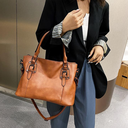 Sac à Main Bandoulière Élégant En Cuir PU Souple | Léger, Spacieux