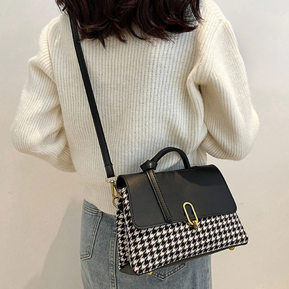 Sophie - Sac à Bandoulière Pied-de-Poule