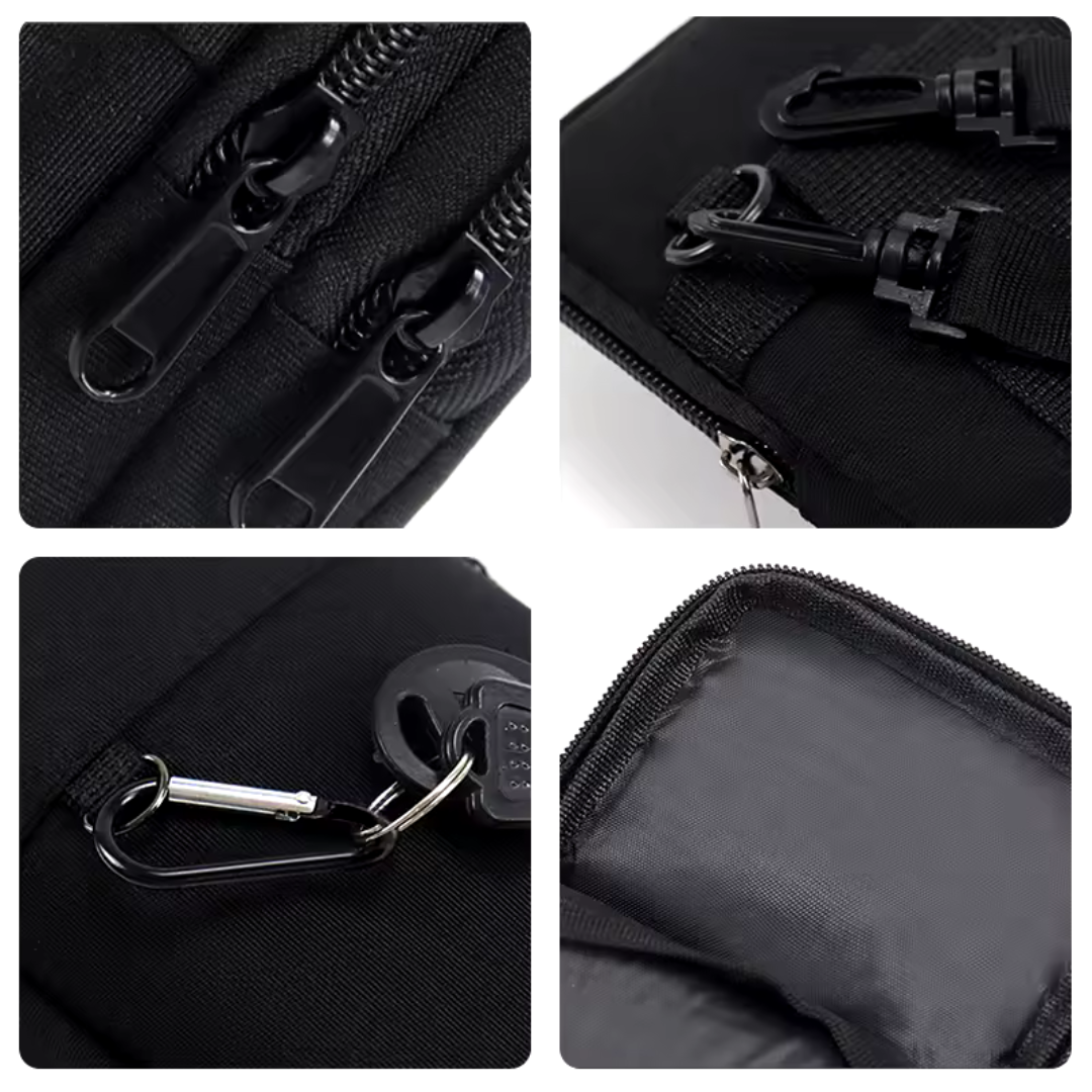 UrbanRunner Noir | Sac Banane Étanche Voyage et Sport pour Hommes