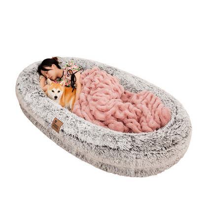 Lit Donut Apaisant pour Chien – Confort Moelleux et Soutien Lombaire