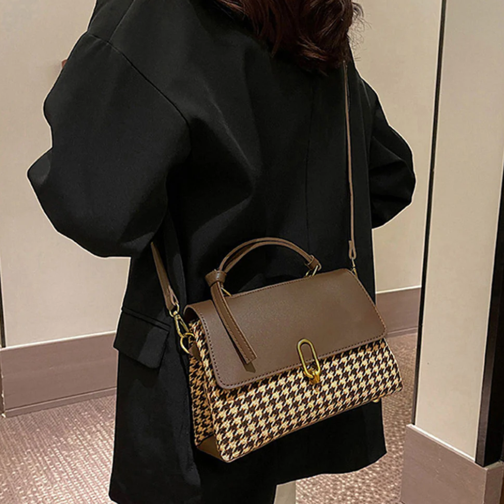 Sophie - Sac à Bandoulière Pied-de-Poule