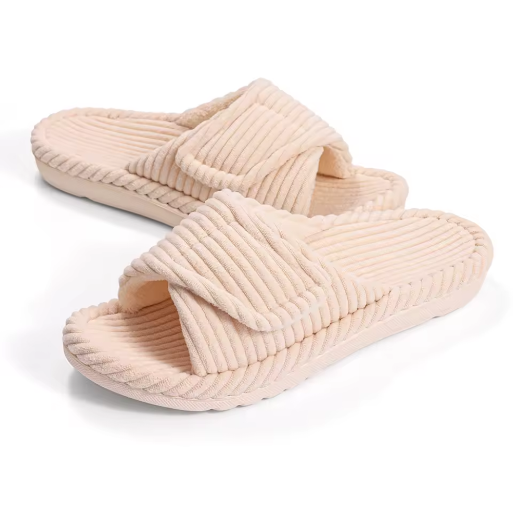 Chaussons Femme en Maille Côtelée Douce | Confort Légèr