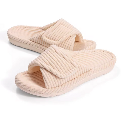 Chaussons Femme en Maille Côtelée Douce | Confort Légèr