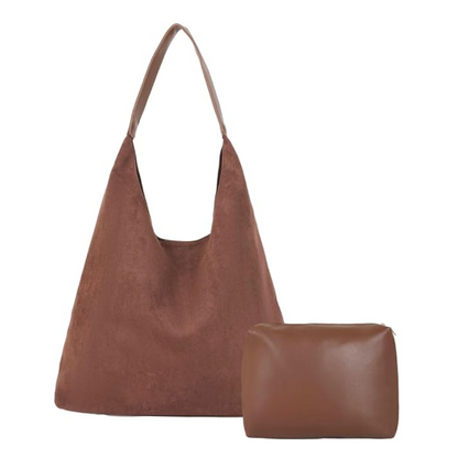 Sac Cabas En Similicuir Suédé Avec Pochette | Élégant, Spacieux