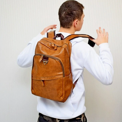 Sac à Dos Homme en Similicuir pour Ordinateur Portable | Moderne, Élégant