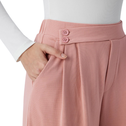 Pantalon Taille-Haute – Large, Fluide, Avec Poches