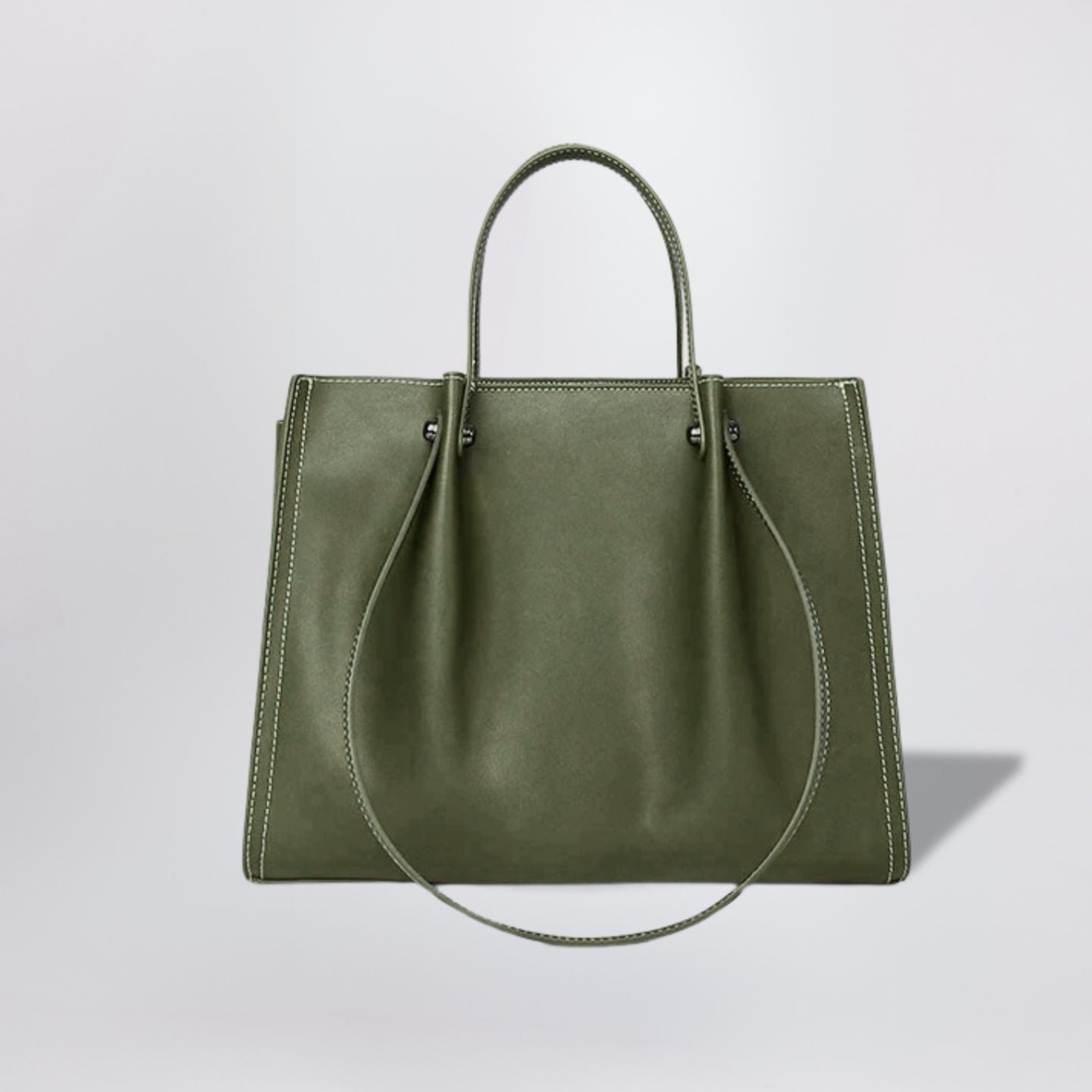 VilleTote Sac à Main Femme vert olive | Sac Bandoulière Tote Bag