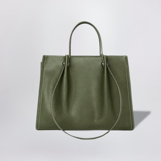 VilleTote Sac à Main Femme vert olive | Sac Bandoulière Tote Bag