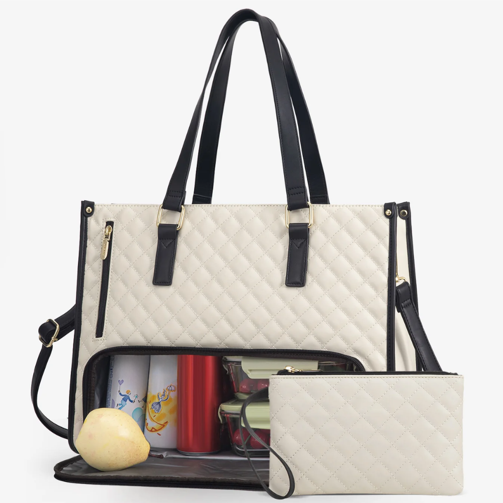 Sac Fourre-Tout Matelassé pour Ordinateur Portable | Sac Bandoulière Isotherme Élégant