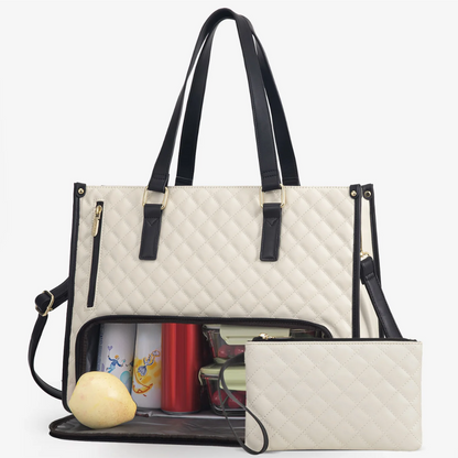 Sac Fourre-Tout Matelassé pour Ordinateur Portable | Sac Bandoulière Isotherme Élégant