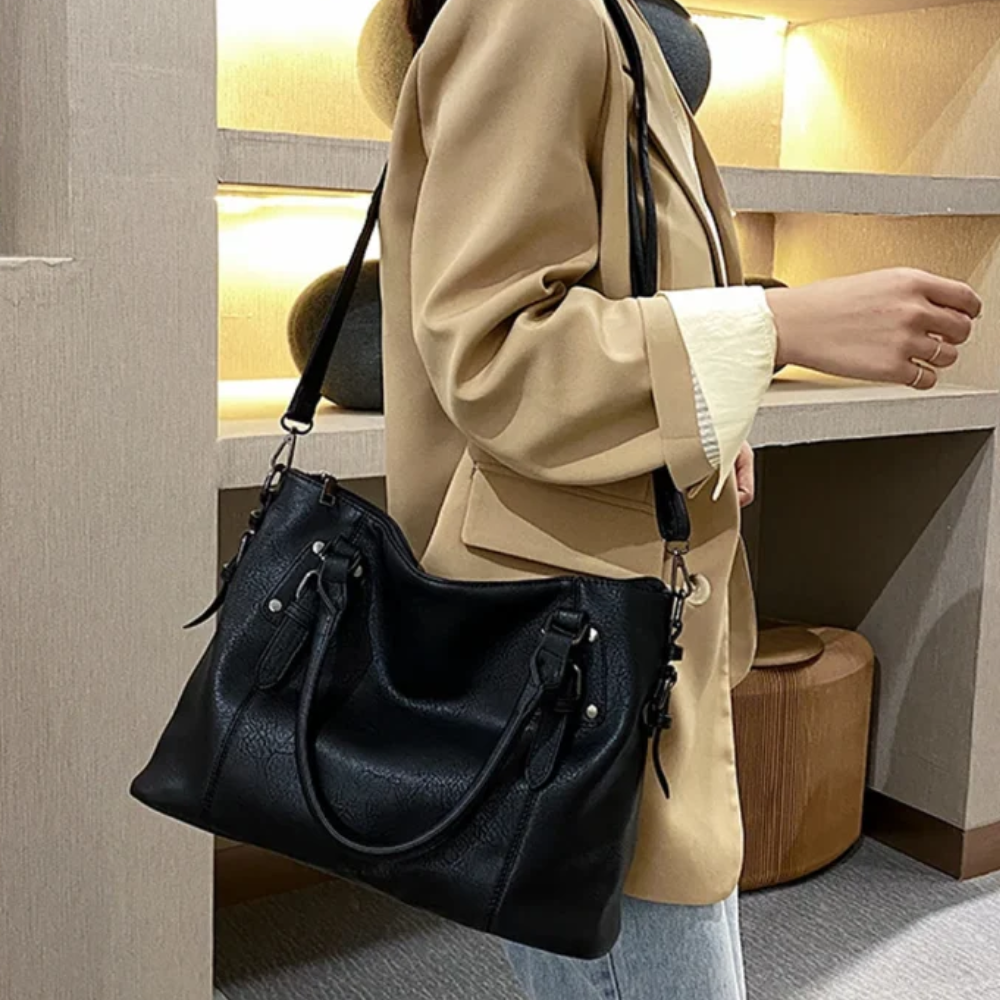 Sac à Main Bandoulière Élégant En Cuir PU Souple | Léger, Spacieux