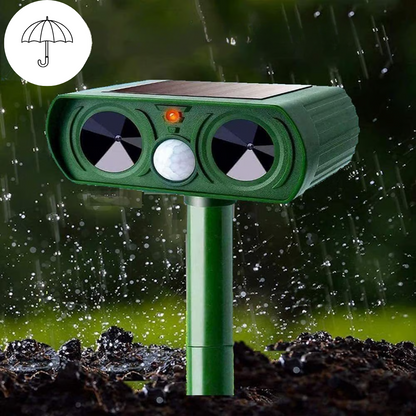 Répulsif Ultrasons Solaire | Éloigne les nuisibles, taupes, chats et les rats