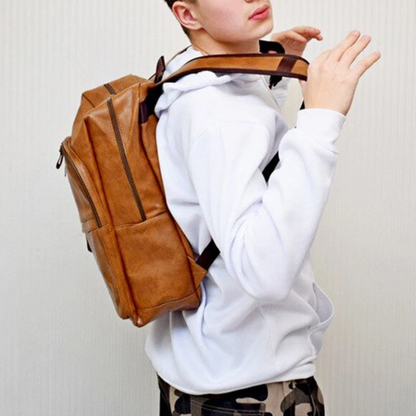 Sac à Dos Homme en Similicuir pour Ordinateur Portable | Moderne, Élégant