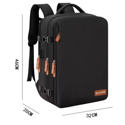 NomadX Sac à Dos Noir | Grande Capacité et Compartiment pour Laptop