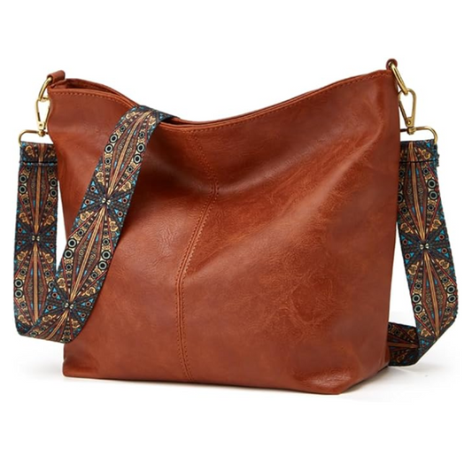 Sac Bandoulière Bohème 2-en-1 en Cuir Vegan | Écologique & Léger