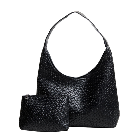 Sac Épaule Croco avec Pochette | Léger & Spacieux