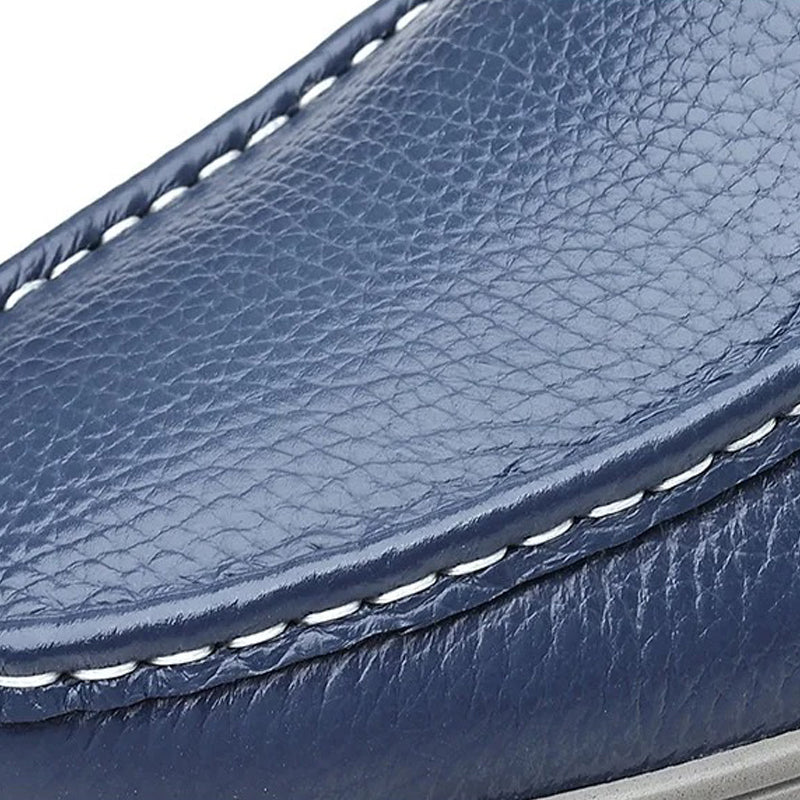 Mocassin orthopédique homme en cuir souple décontracté