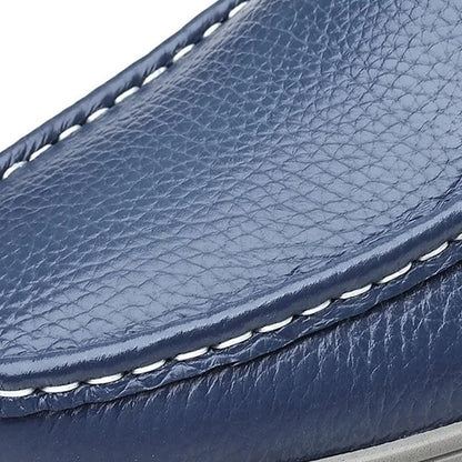 Mocassin orthopédique homme en cuir souple décontracté