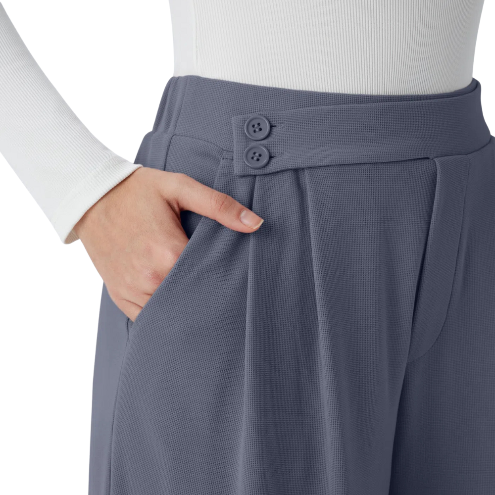 Pantalon Taille-Haute – Large, Fluide, Avec Poches